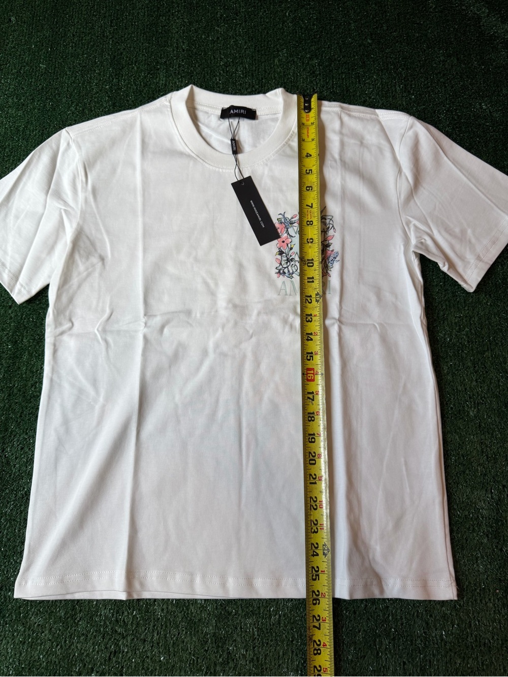 White Tee with Floral Logo - Picture 10 of 11